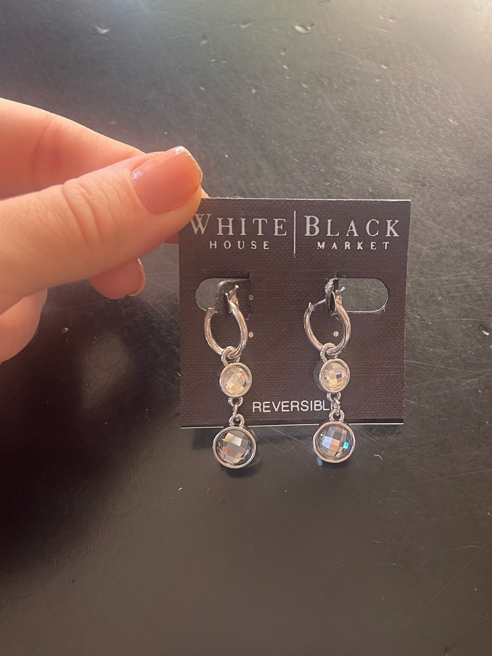 White House Black Market Reversible Drop Earrings